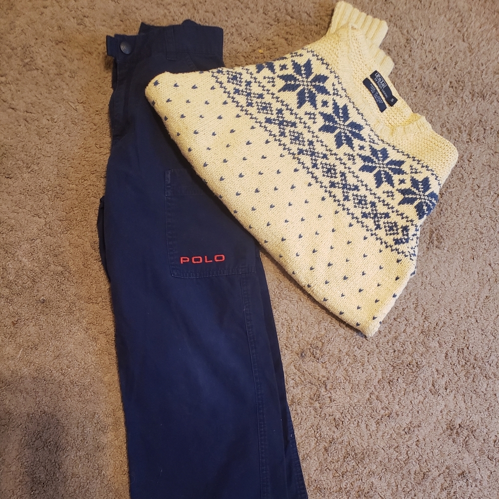 Polo Ralph Lauren boys size 8 sweater and pants